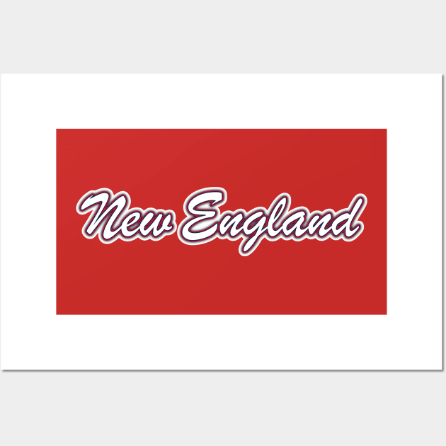 Football Fan of New England Wall Art by gkillerb